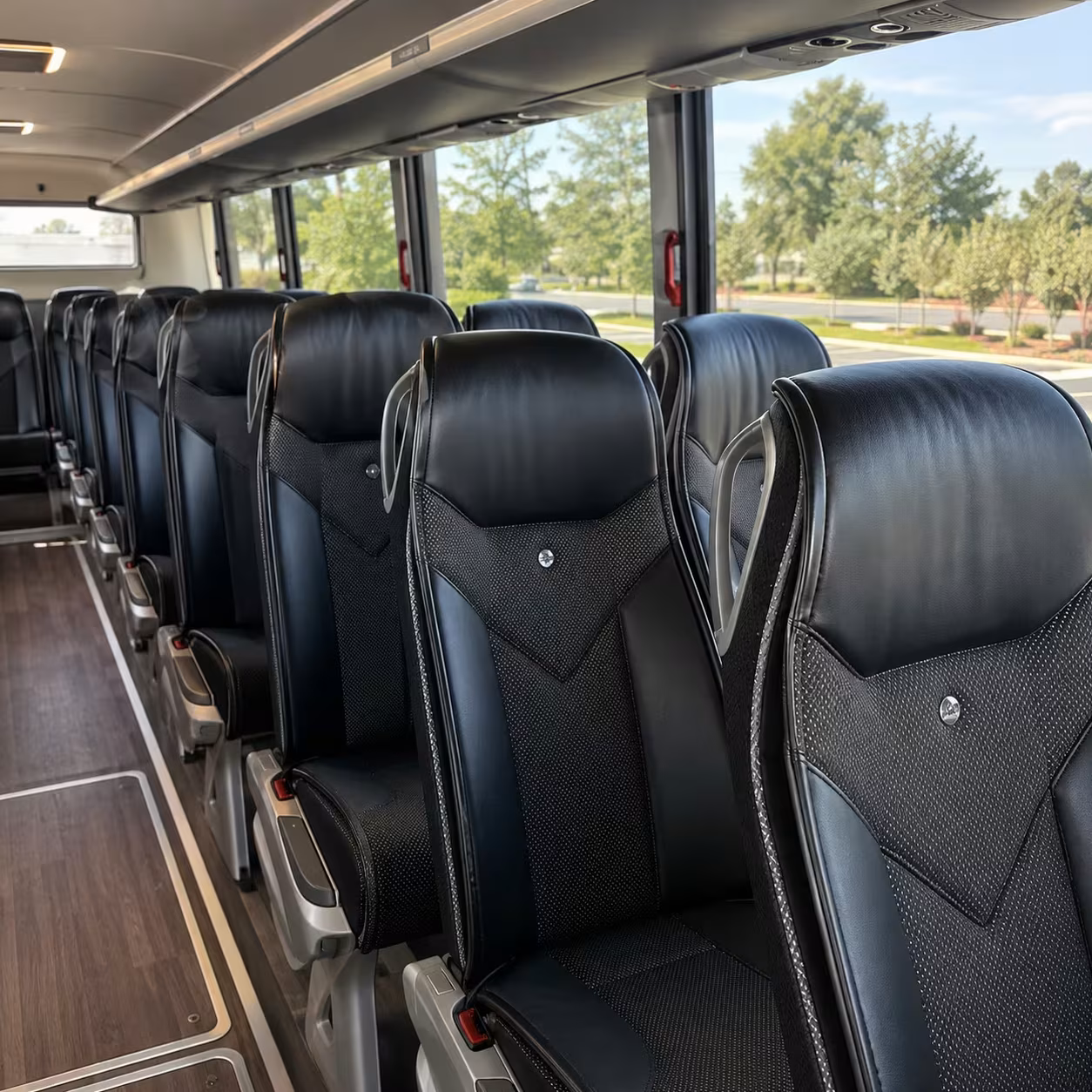 philadelphia charter bus rental interior