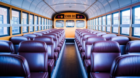 school bus rental interior philadelphia